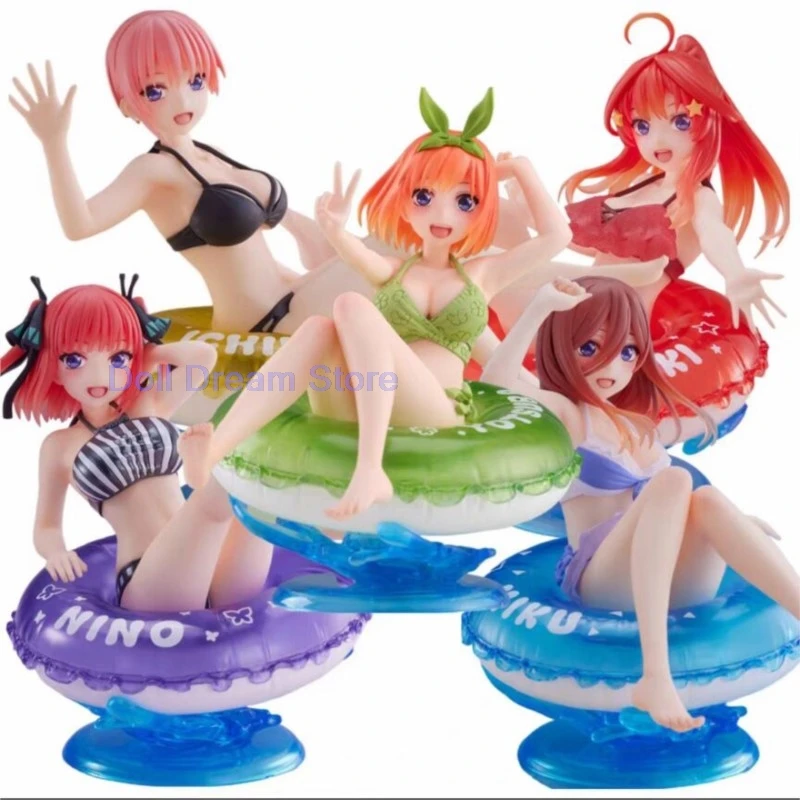 

2026 in stock 100% genuine Japanese original anime figure Nakano Ichika/Nakano Miku/Nakano Yotsuba swim ring ver action figure