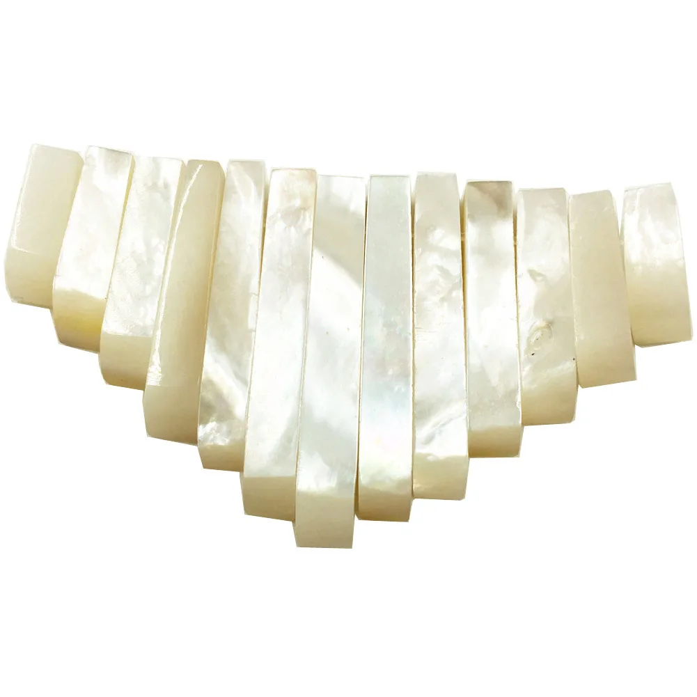 Fashion Jewelry  White Mother of pearl Shell Oblong Pendant Bead   PC8373