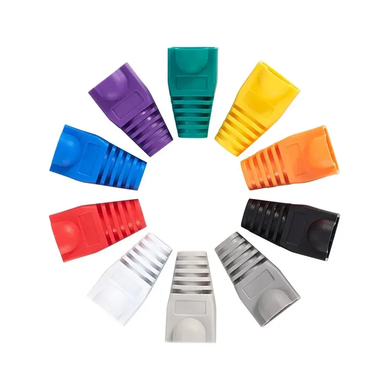 10/20/40/60pcs Connector Plug Protective Sleeve Random Color Connector Plugs Cover Cap For Cable Usb Connectors Laptop Pc Case
