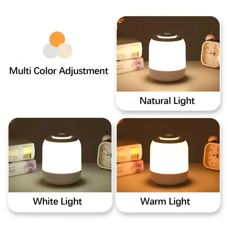 LED Night Lights, Adjustable Brightness USB Rechargeable Table Lamp for Kitchen,Bedroom,Garage Bedroom,Bedside