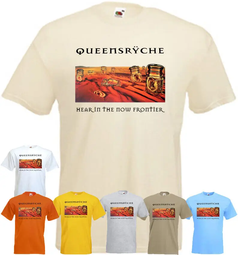 Футболка Queensrÿche с надписью Now Frontier, оранжевая, из тяжелого металла, все размеры S 5XL, с длинным или коротким рукавом