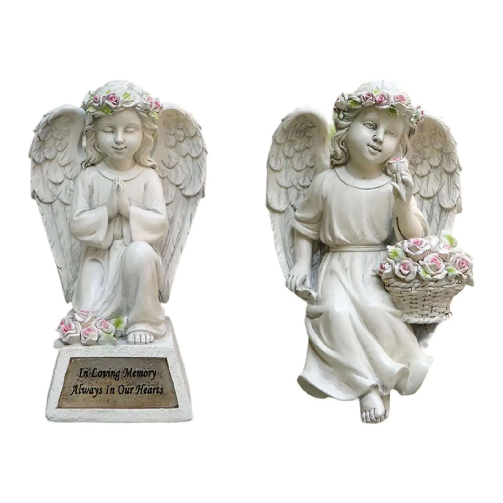 

Статуя ангела Солнечная лампа Украшение из смолы Современный простой в использовании Коллекционный декоративный