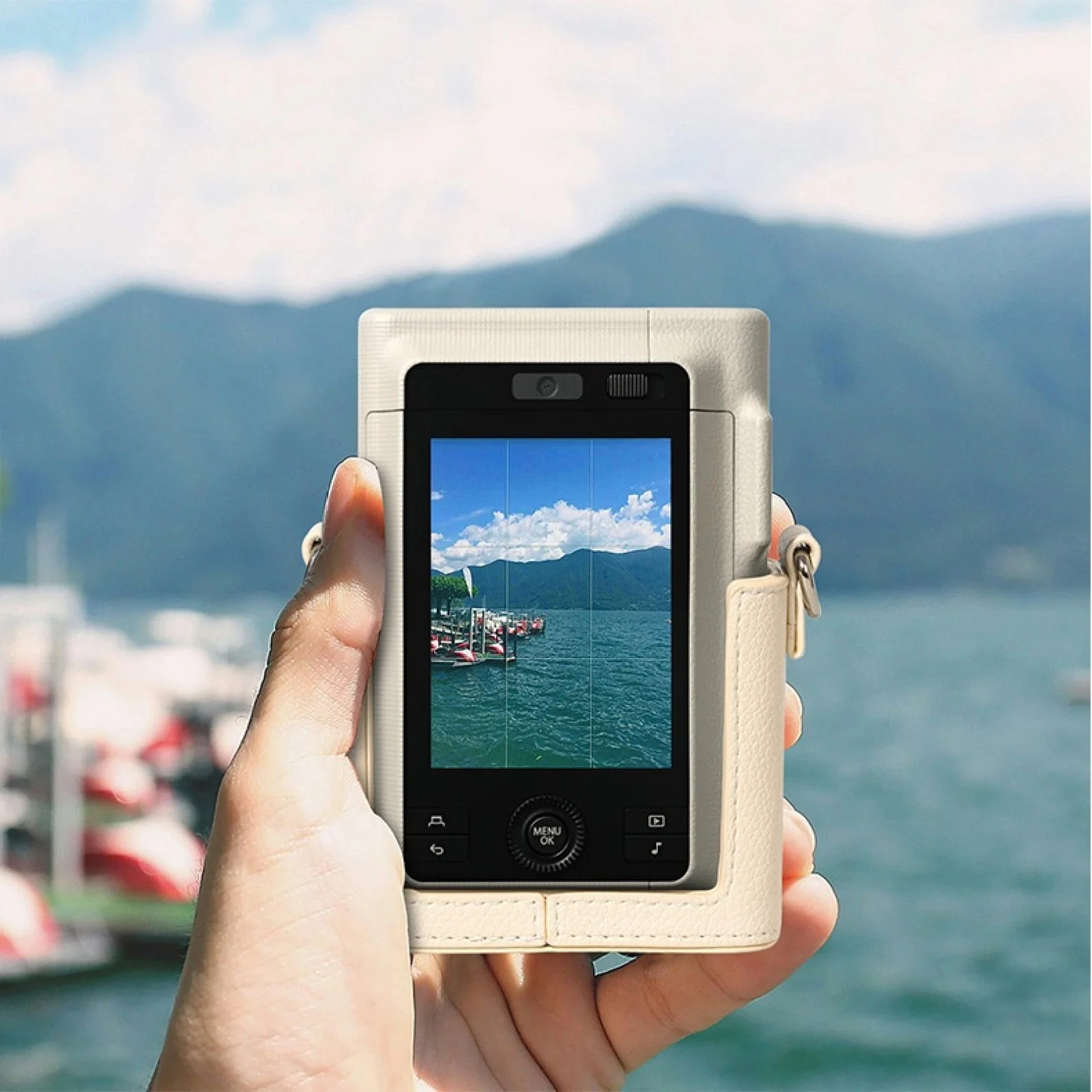 حقيبة كاميرا ريترو ناعمة من جلد البولي يوريثان مع حزام كتف لحقيبة الكاميرا Instax Mini Liplay+ #2