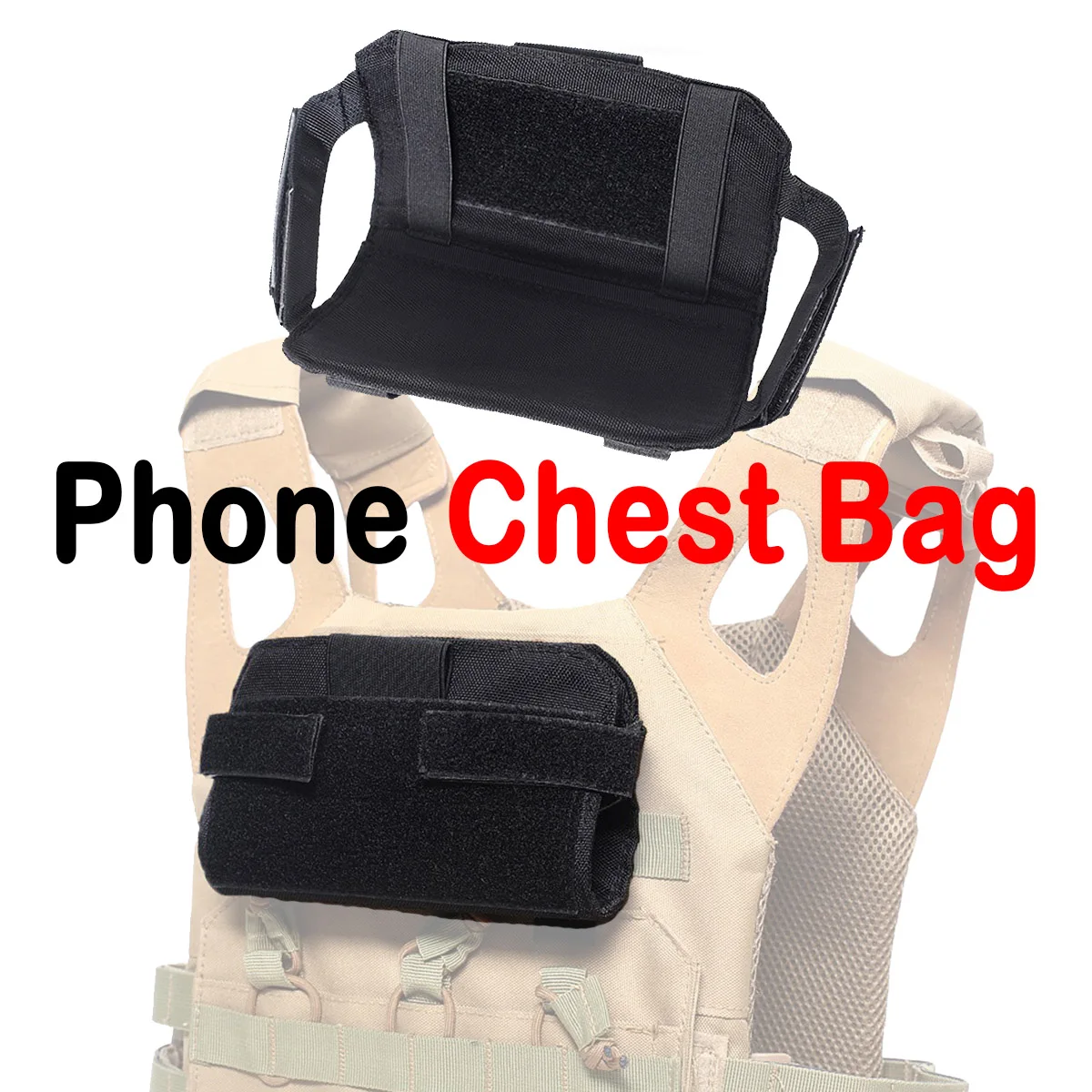 

Tactical Phone Chest Bag Outdoor Vest Plate Carrier Front Panel Belt Pack Admin Map Pouch Holder Hunting Accessories Utility Bag