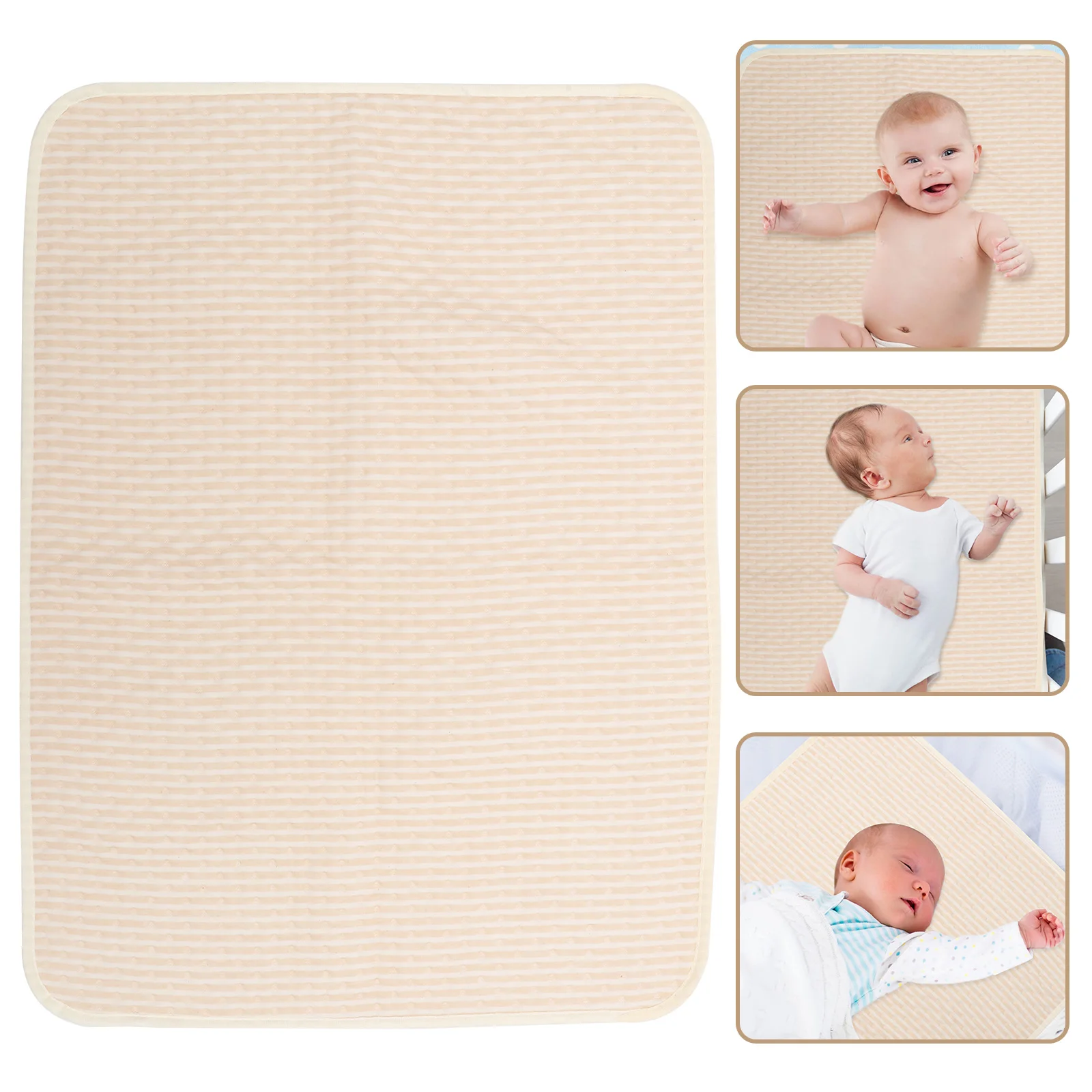 Washable Baby Skin-friendly Pad Double-sided Infant Piss Mat Cotton Piss Pad for Home Daily Use (Star Pattern)