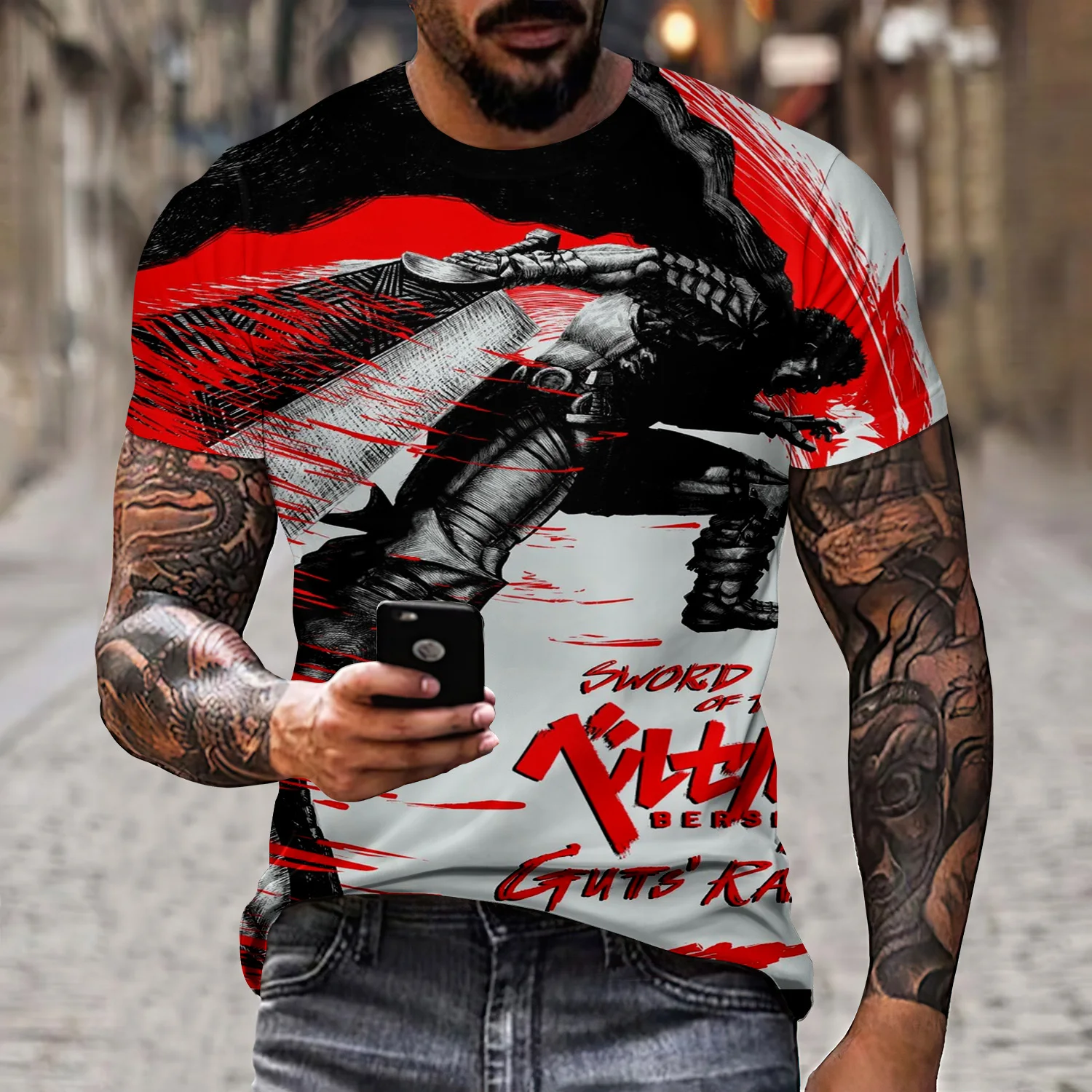 

Лето 2025 года, последние мужские топы, быстросохнущая футболка в корейском анимационном стиле, спортивная тренировочная футболка в уличном стиле