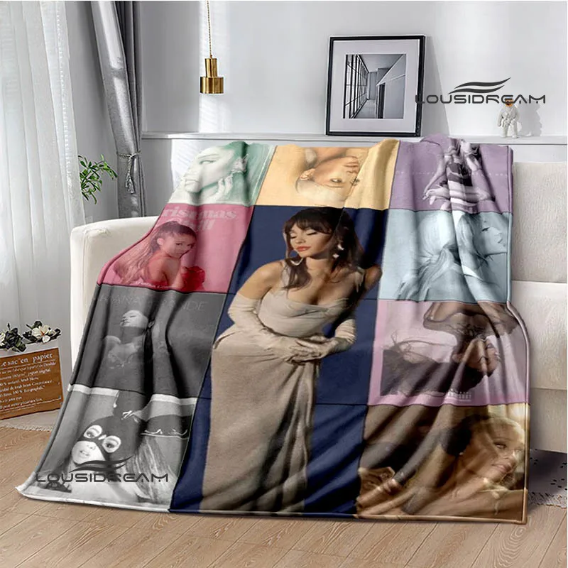 Singer Ariana grande coperta stampata flangia coperta calda coperte morbide e confortevoli fodere per letto cubre cama regalo di compleanno