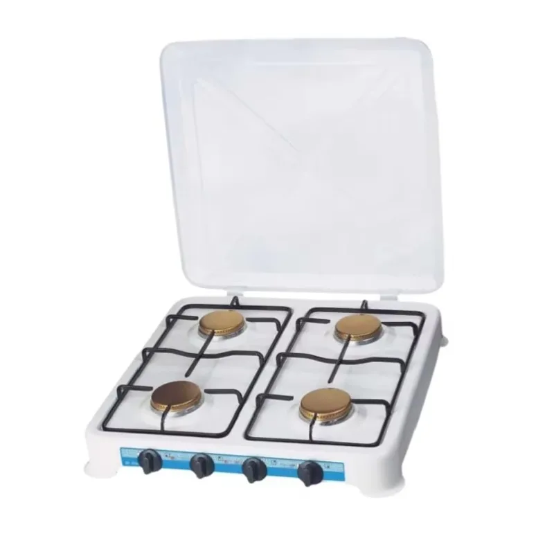 Portable 4Burner  Cooktops Stainless Steel Ideal for Camping & Food Processing Needs