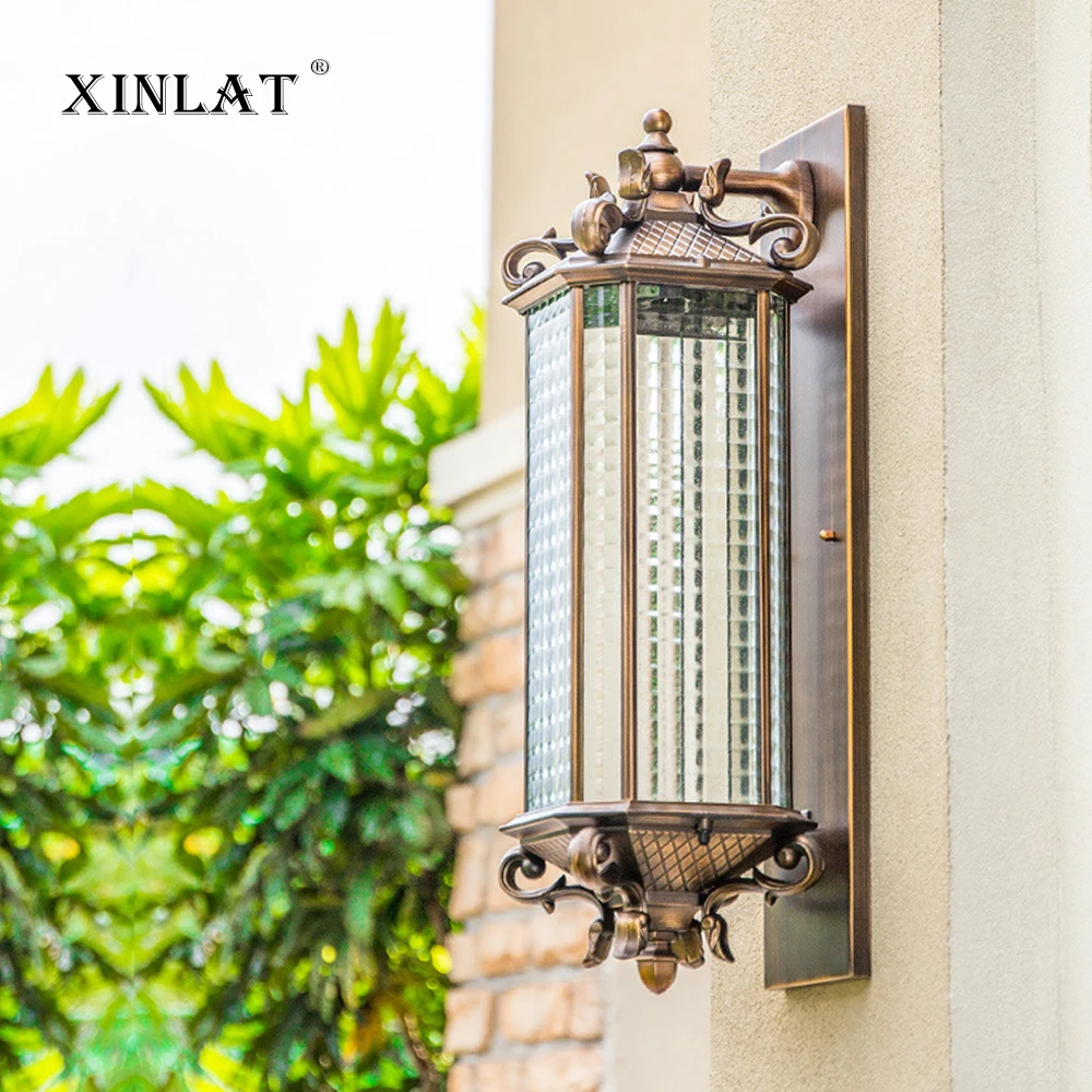 Outdoor Wall Lights Waterproof Patio Lights Balcony Exterior Wall Gate Lights Household Super Bright Garden Villa Retro Outdoor