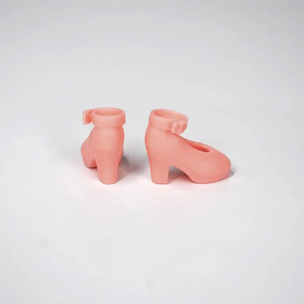 Scarpe con Tacco Alto per Bambola BJD 1/6, Accessorio di Moda in Plastica Rosa per Bambole Blythe, Gioco di Ruolo per Bambini