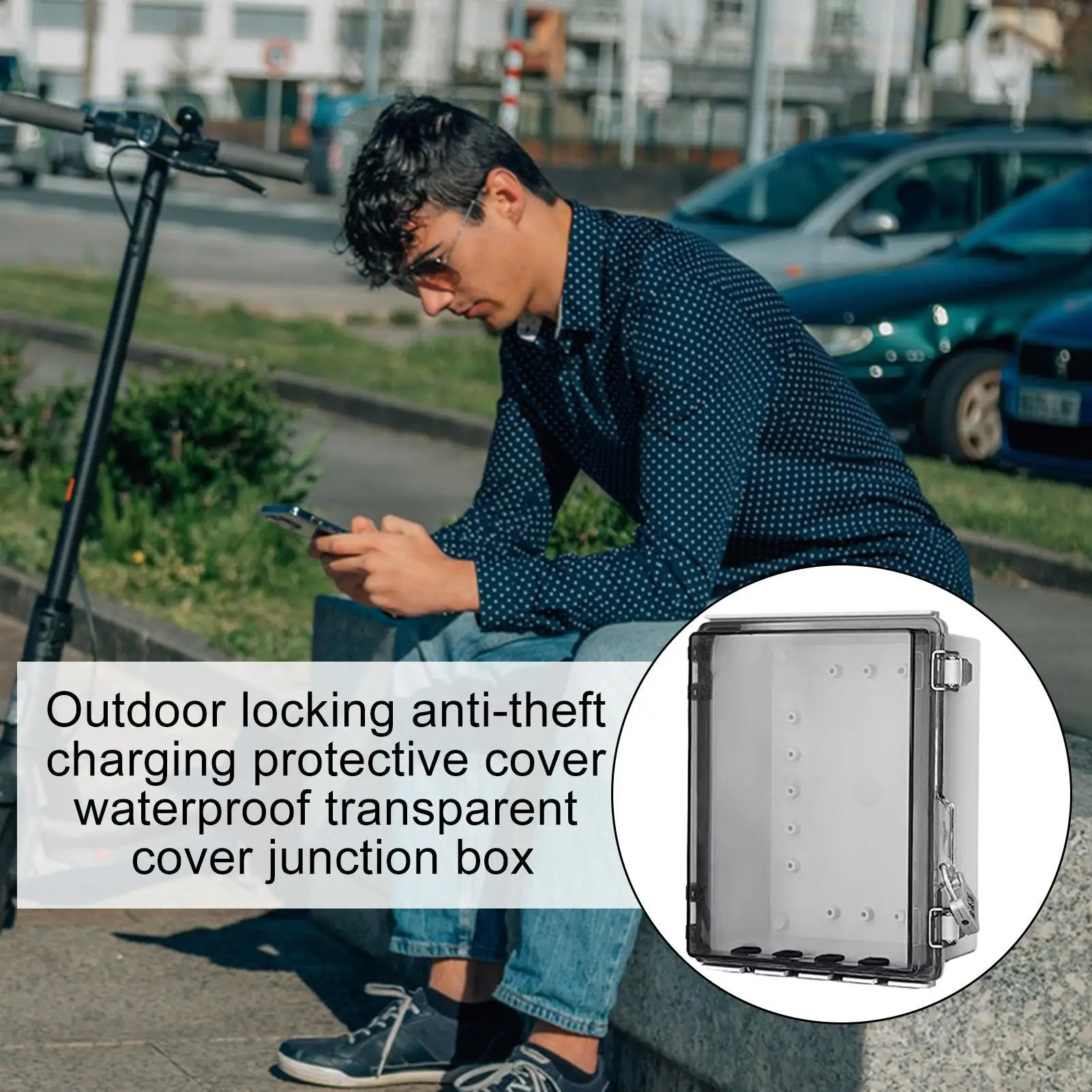 

Waterproof Junction Box Clear Cover Electrical Outlet Box Dustproof Case With Lock Protect Outlet Plug Power Strip