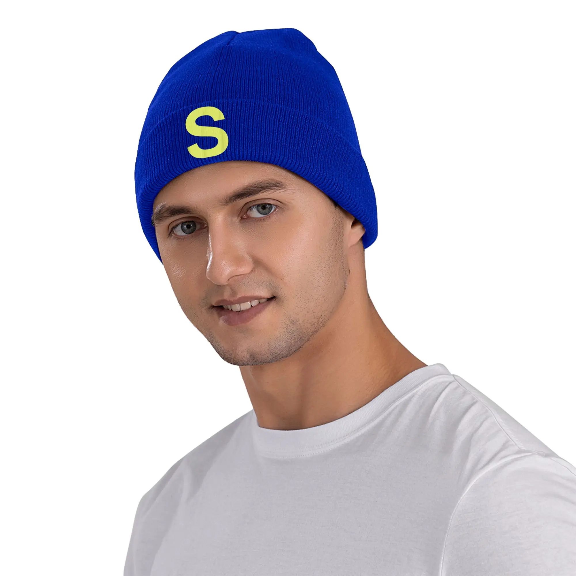 Letter S Chipmunk Group Matching Cosplay Knitted Hat Women's Men's Beanies Autumn Winter Fashion Hats Acrylic Halloween Warm Cap