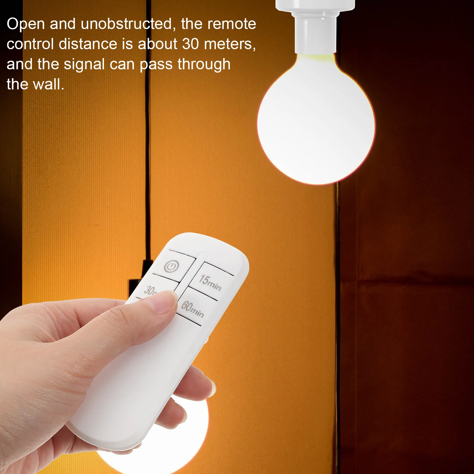 

Wireless Remote Control Socket 30M Remote Light Switch Kit For E27 Bulb Base Led Incandescent Lamps 15 30 60 Min Timer