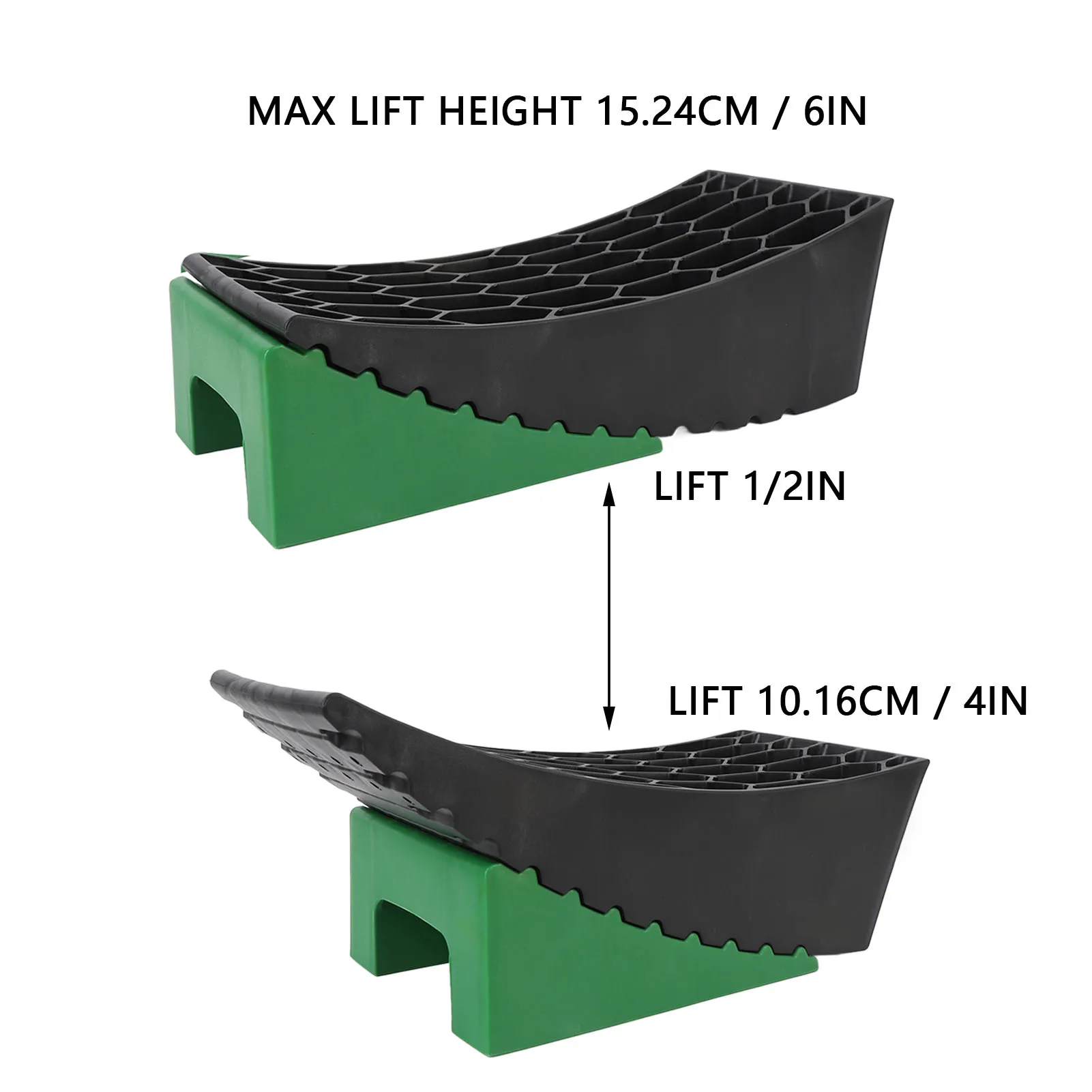 6Pcs RV Curved Leveler Friction Resistant Pressure Proof Lightweight Portable Campervan Curved Leveling Block for Travel Trailer