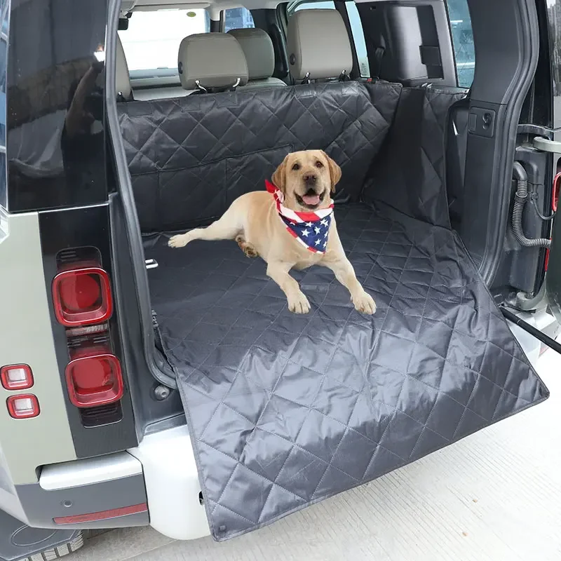 

For Land Rover Defender 110 2020-2024 Oxford Cloth Black Car Trunk Rear Seats Pet Seat Cover Pet Transport Pad Car Accessories