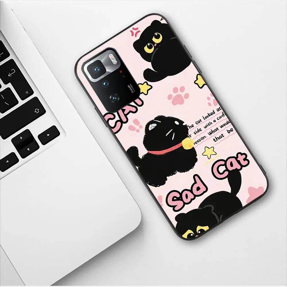 Capa TPU Rosa Suave para Redmi, Soft Case, Sweet and Cool Kitten, Redmi 9, 9A, 7A, 10, 8A, 10A, 8, Nota 11, 10S, 7, 11S Mais, POCO X3 Pro