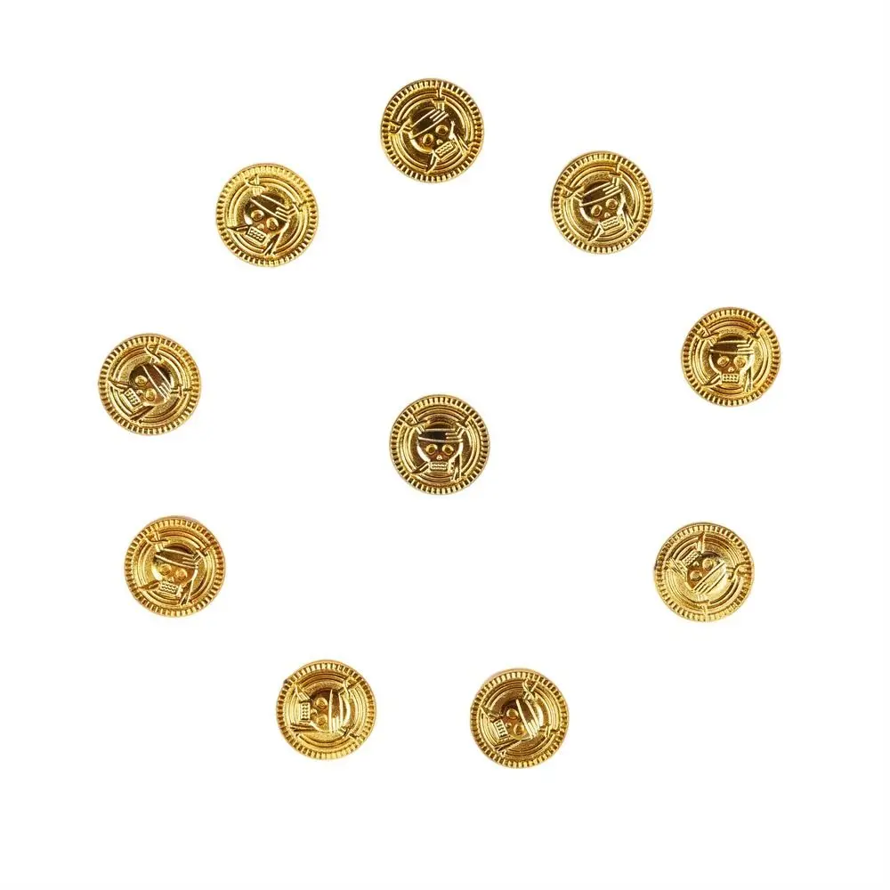 Plastic Pirate Gold Coins Game Coin Party Decoration Fake Gold Treasure 2.5cm Gold Sliver Halloween Gold Coin Party Supplies