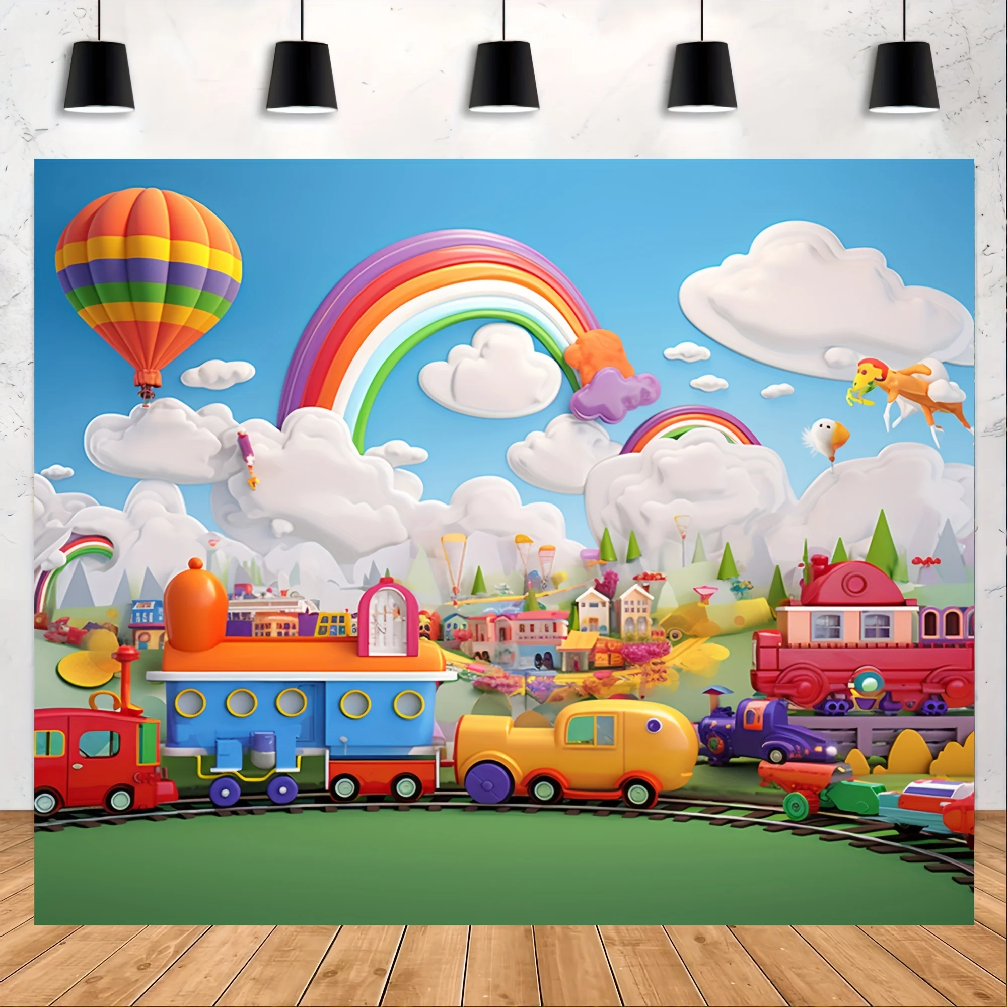 Train party Background Banner Decoration Party supplies Train birthday party gift supplies