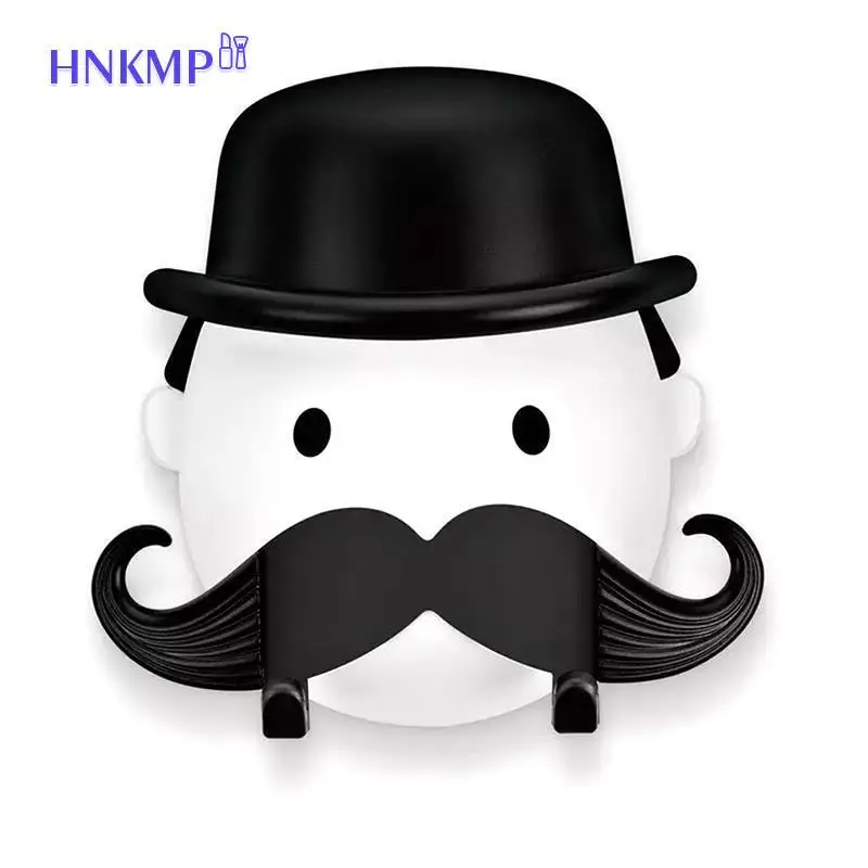 Moustache Shape Plastic Shaver Holder Bathroom Washroom Wall Sucker Storage Rack Razor Beard Shaver Organizer Suction Cup Hook