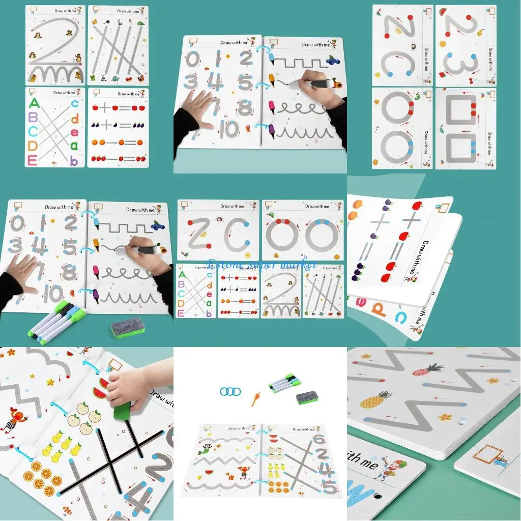 

090B Lines and Shapes Pen Control Kindergarten Supplies Erasable Handwriting