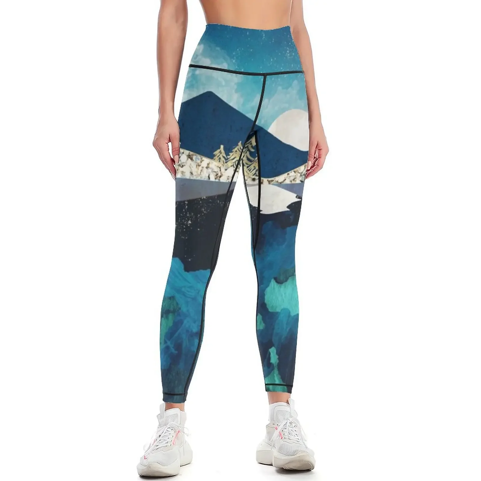 

Midnight Water Leggings exercise clothing for Women's push up legging gym sports tennis for Womens Leggings