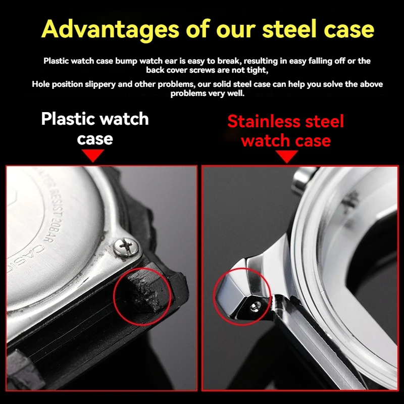 Корпус и безель из нержавеющей стали для Casio GW-B5600, комплект обновления для модуля G-Shock 3461, запасные части для металлического мода