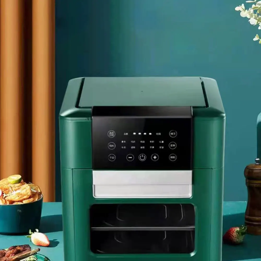 2025 جديد 12L فرن كهربائي مقلاة هوائية بدون زيت فرن بيتزا فرن هواء ذكي فرن خبز فرن حراري كهربائي عميق #4
