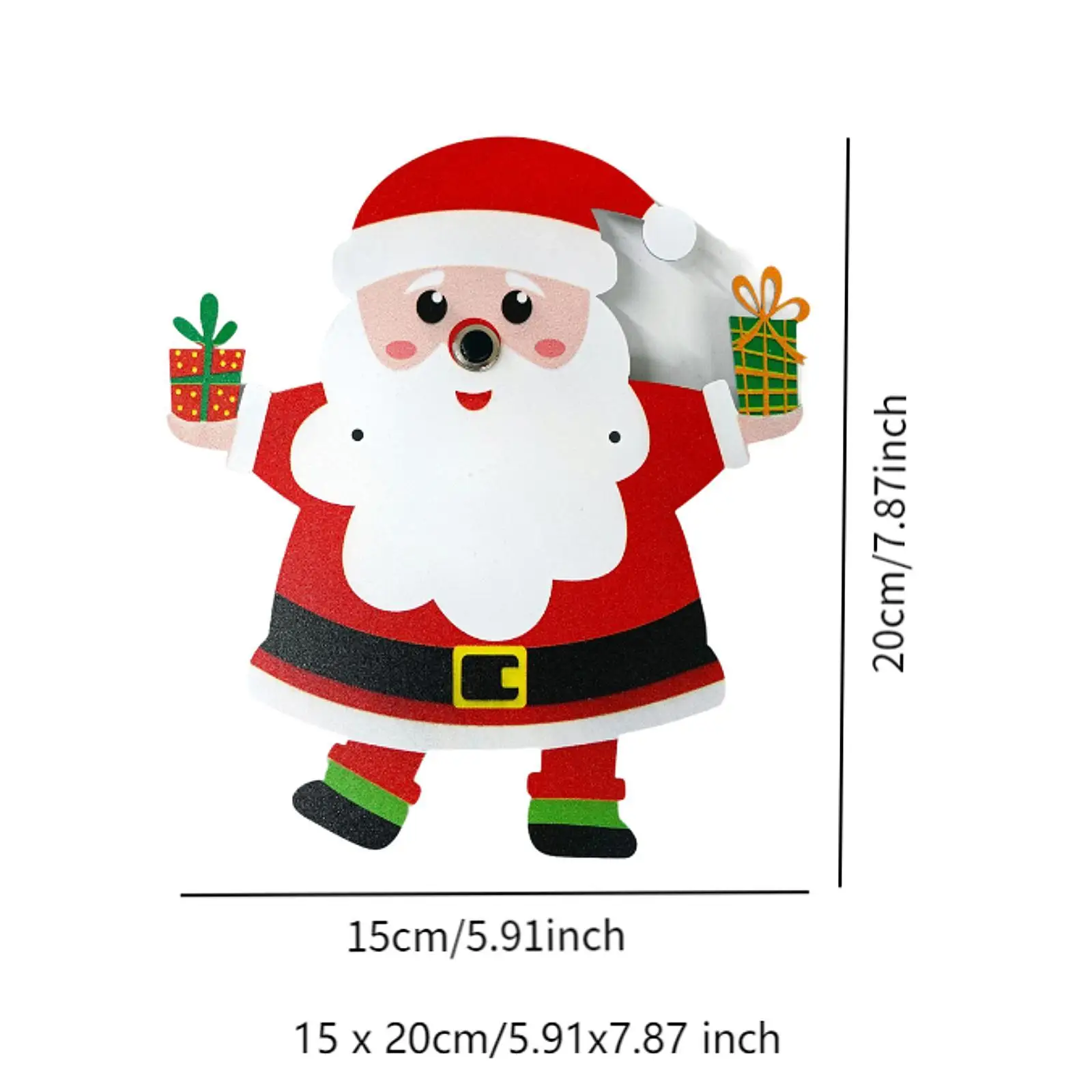 Ornamento de decoração de Natal de campainha de Papai Noel para escritório de entrada de casa