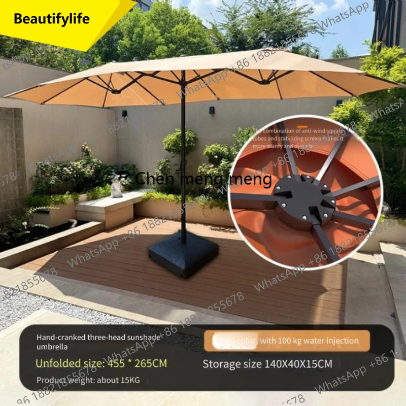 A55 Large  Modern Waterproof  Windproof Outdoor  Sun Umbrella - Premium Furniture for Courtyard Garden Villa Roof  Terrace Penth