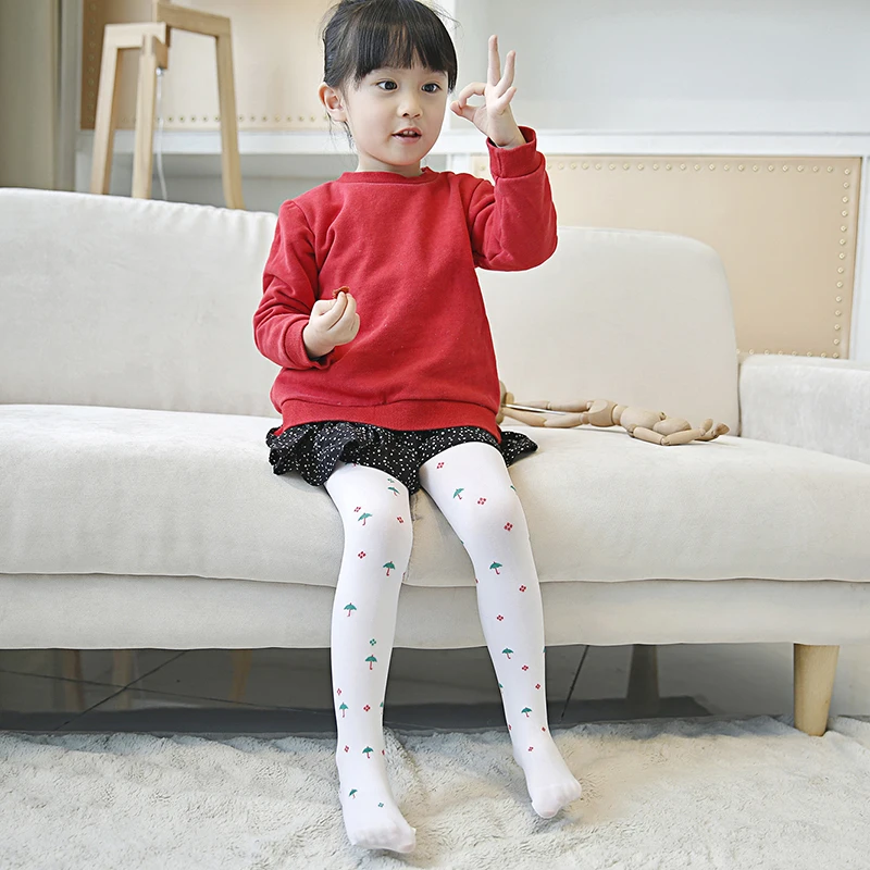 Fashion and Cute Cartoon Pattern Jacquard Children Pantyhose Girls Tights Spring and Autumn Kids Stockings