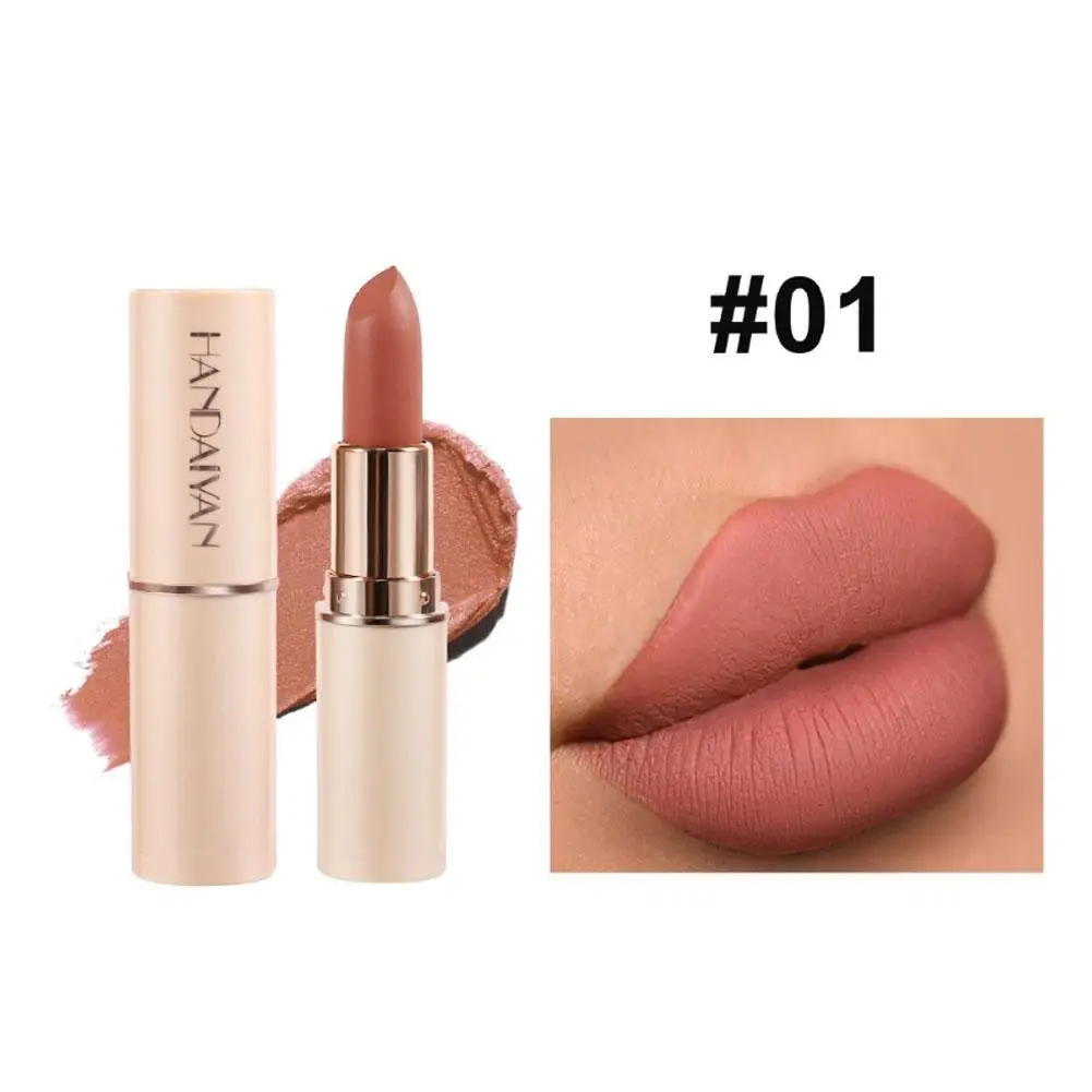 8 farben Tief Rot Matte Lippenstift Wasserdicht Nicht-stick Easy Cup Kosmetik Zu Färben Lippen Balsam Lippenstifte Dunkelrot Samt lip M D1Q5