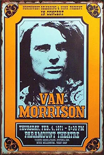 

Lplpol Metal Tin Sign Van Morrison in Concert Decor Bar Pub Home Vintage Retro