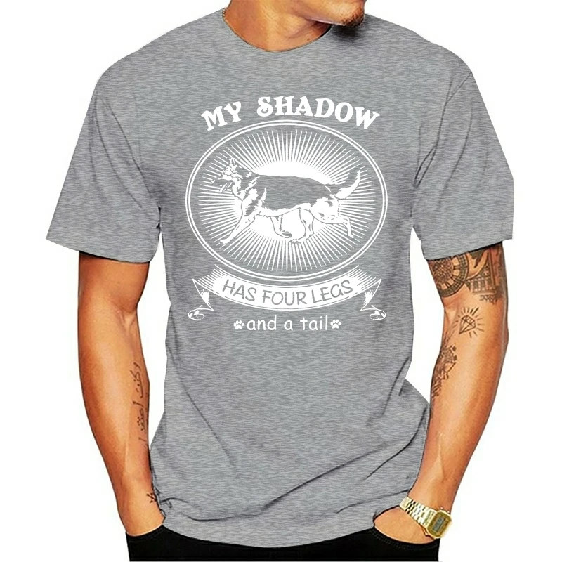 German Shepherd Dog Funny Art My Shadow Popular Tagless Tee T-Shirt