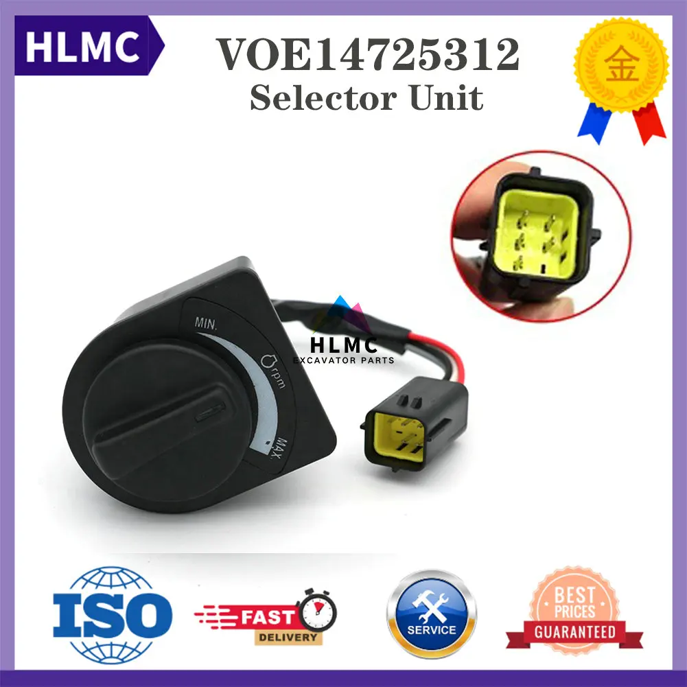 

EC80D Excavator Parts Throttle Control Rotary Switch Dial Knob Selector Unit 14725312 14708418 VOE14725312 VOE14708418