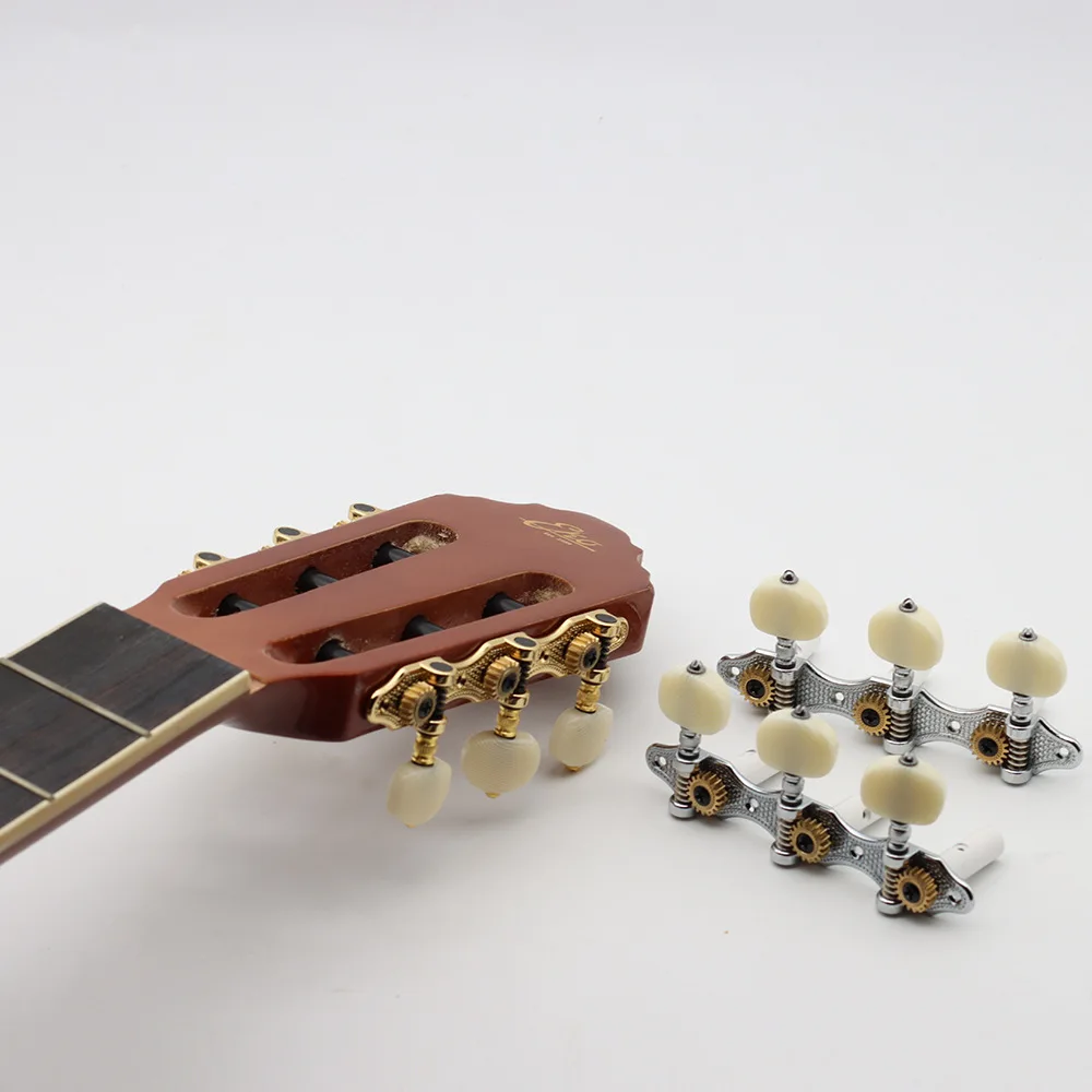 Classical Wood Guitar Machine Heads 1:18 Ratio 3-in-Line Tuning Pegs Tuning Keys / String Winder