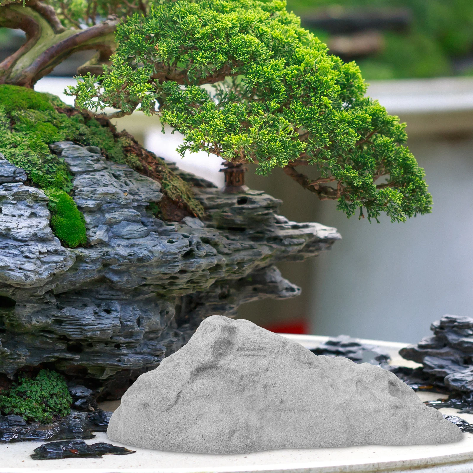 

Portable S stone Rockery nament Mini L Mountain Decor for Garden Yard Fish Tank Flowerpot Zen Accessories