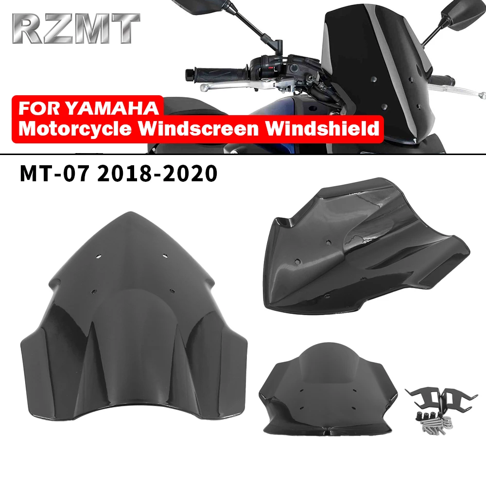 For Yamaha MT-07 2018-2020 Windscreen Windshield Shielda Double Bubble Wind Deflector Motorcycle Accessories