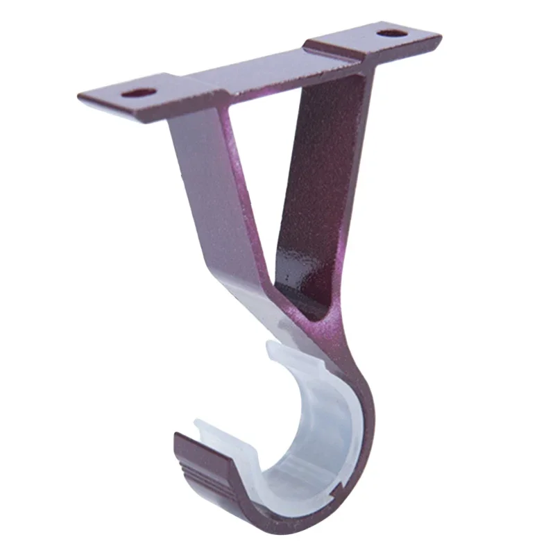 1pcs Curtain Rods Bracket Hanger Hook Rod Support Clamp Crossbar Fixing Clip Wall Hooks Organizer Rails Rack Home Storage