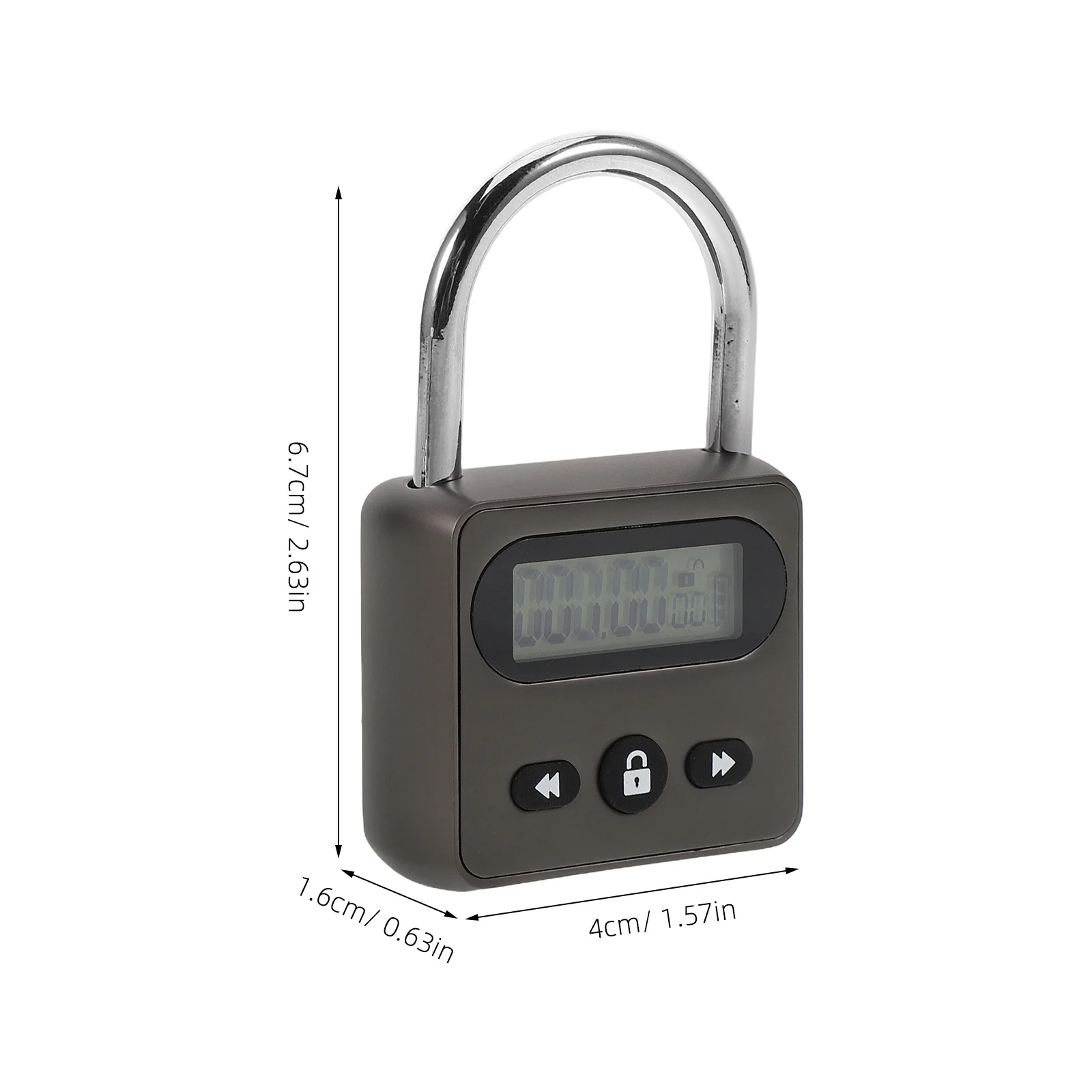 Picture 4: Electronic Timer Lock Box with Zinc Alloy Anti-Tamper Password Card Silver