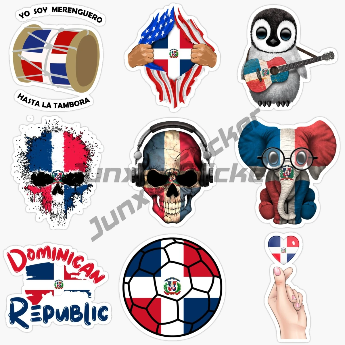 

Dominican Coat of Arms Sticker Dominican Republic Flag Country Code DOM Decals Sticker of Dominican Decals