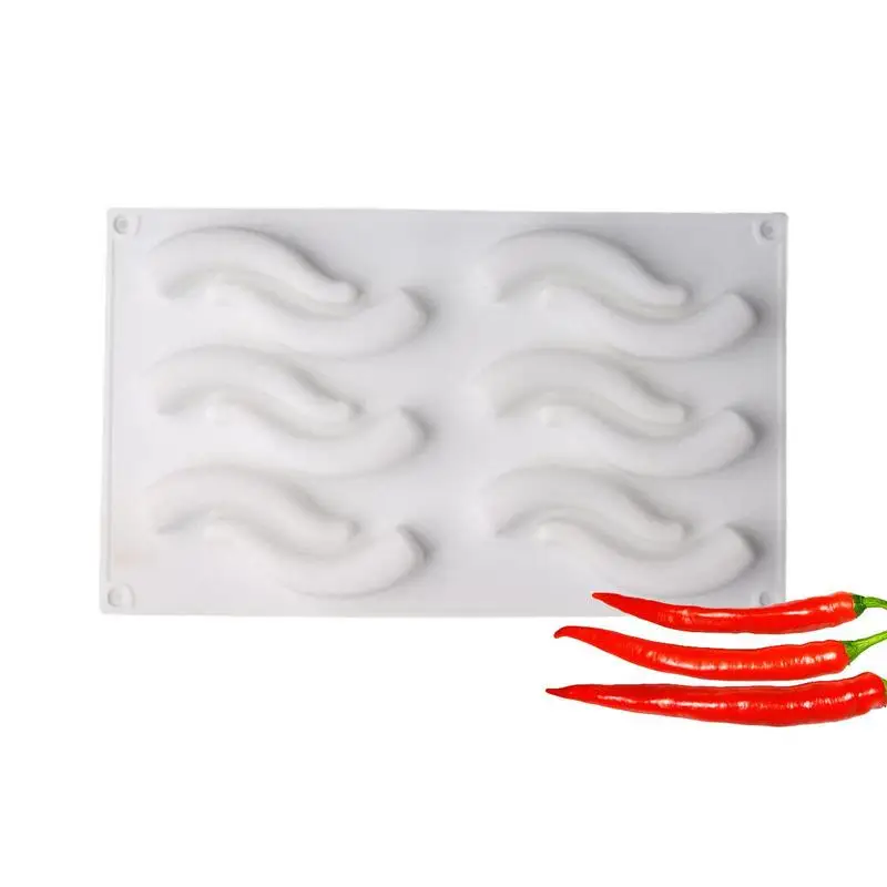 Chilli Silicone Mold 3D Realistic Pepper Vegetable Candle Mould DIYs Vegetable Scented Candle Mould For Halloween Christmas