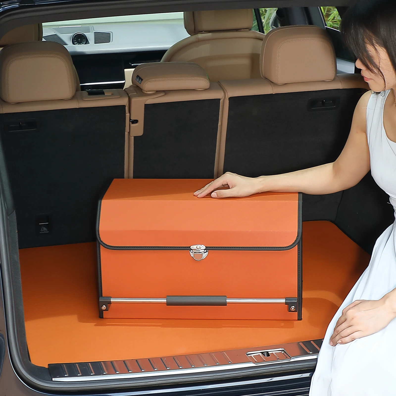 Car Storage Organizer with Lid, Waterproof Trunk Storage Box, Durable Large Capacity for Car, SUV, Truck, Multi-Color Available