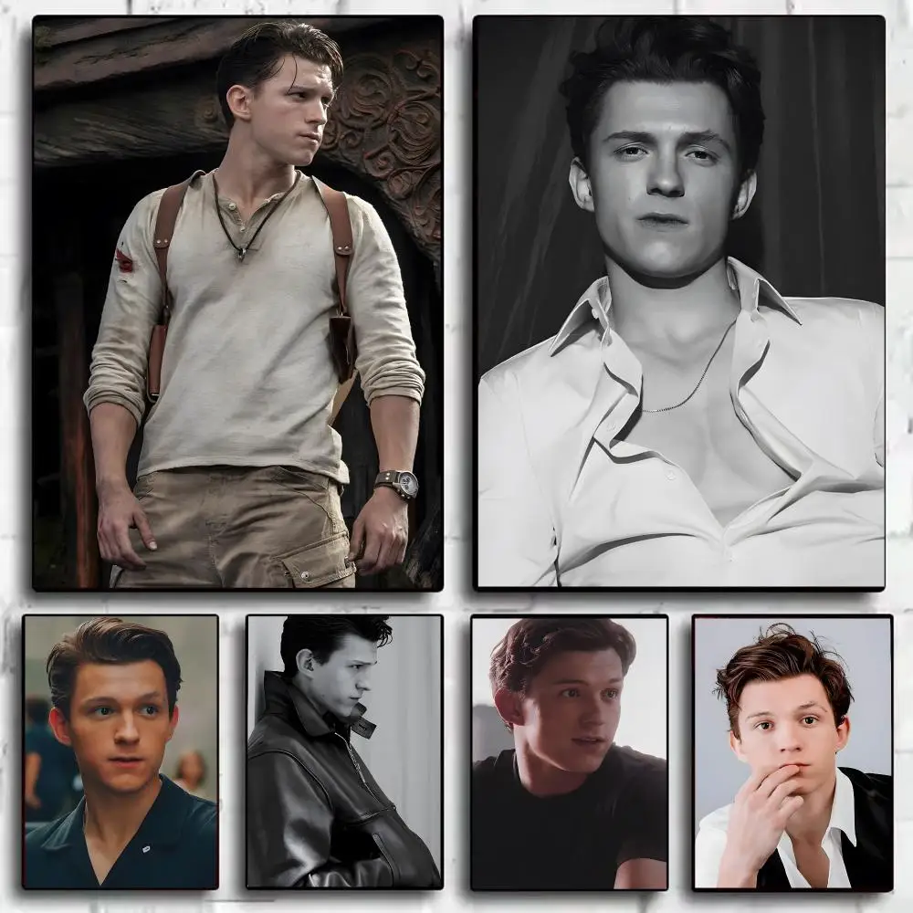 Actor T-Tom Holland Poster Trendy Wall Art Good Sticker Printed on PP Paper for Coffee Office Bar Decoration Best Gift