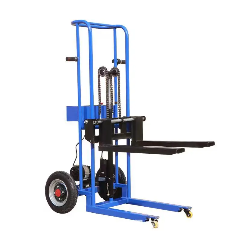 

New Design 400kg Manual Stacker Hand Mini Lifter Stacker Forklift for Factory
