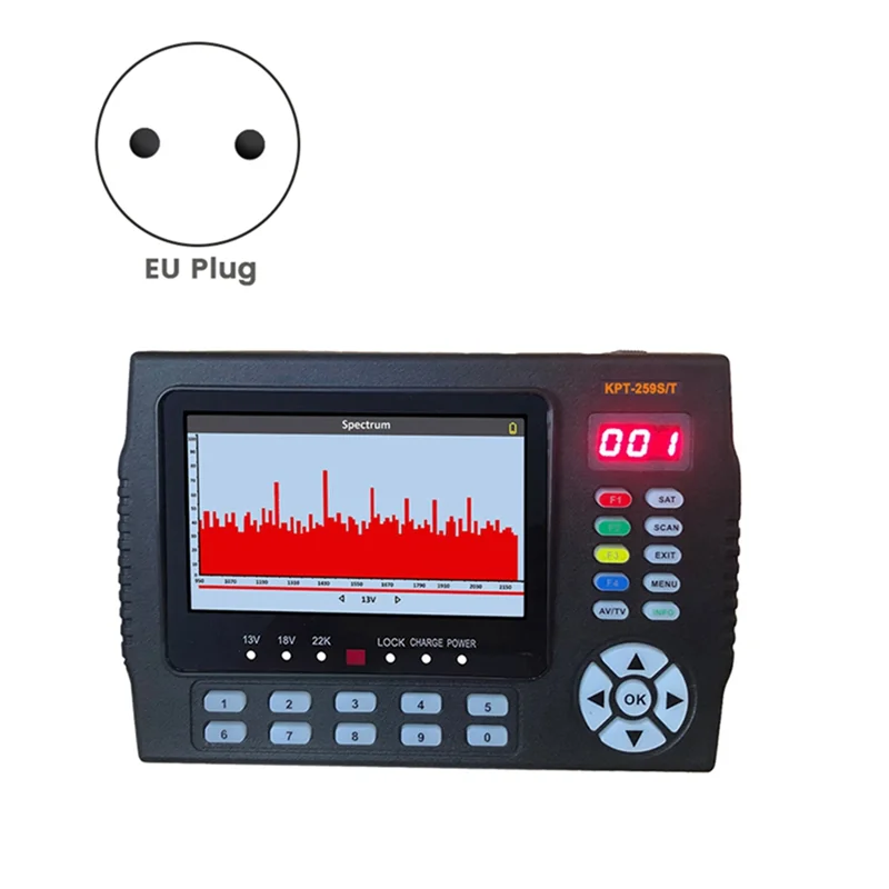 KPT-259ST DVB-S2 DVB-T2 DVB-C HD Приемник спутникового телевидения Анализ спектра Better Satlinks Вилка европейского стандарта