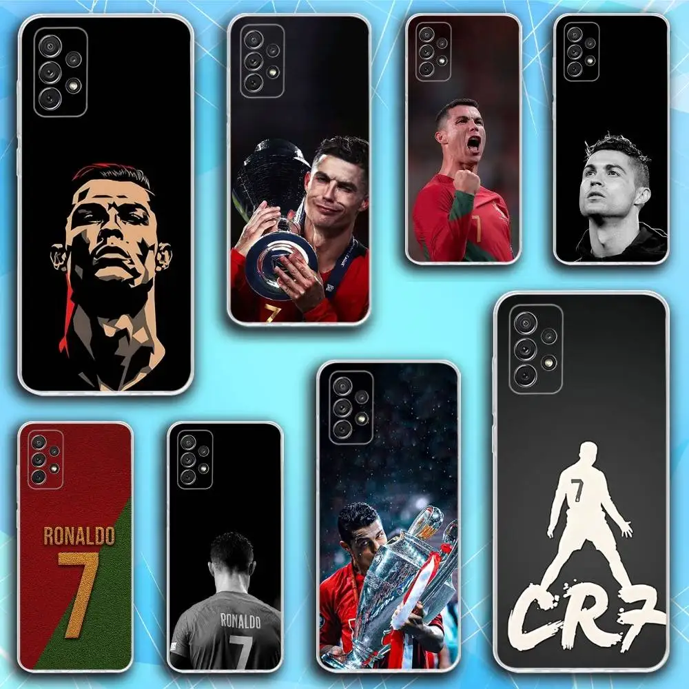

R-Ronaldo Cool 7 football Phone Case For Samsung S30,23,21,22,20, FE lite,S10,9,8,7 PIus Note20ultra Soft Transparent