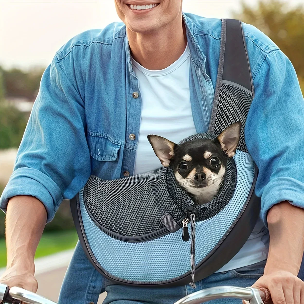 

Breathable Pet Backpack, Cat and Dog Travel, Portable Diagonal Cross Shoulder Bag with Shoulder Strap Suitable for Travel