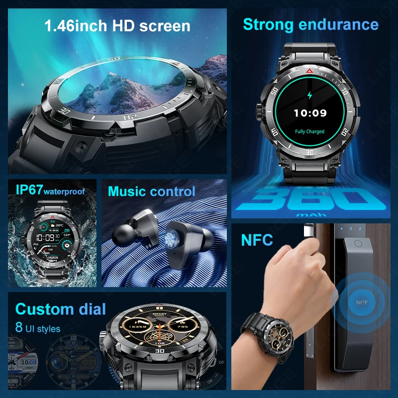 2025 New NFC 2 In 1 Bluetooth Headset Smart Watch TWS Music Talk With Earbuds 4 Hours Of Strong Sound Effects Smartwatch For Men