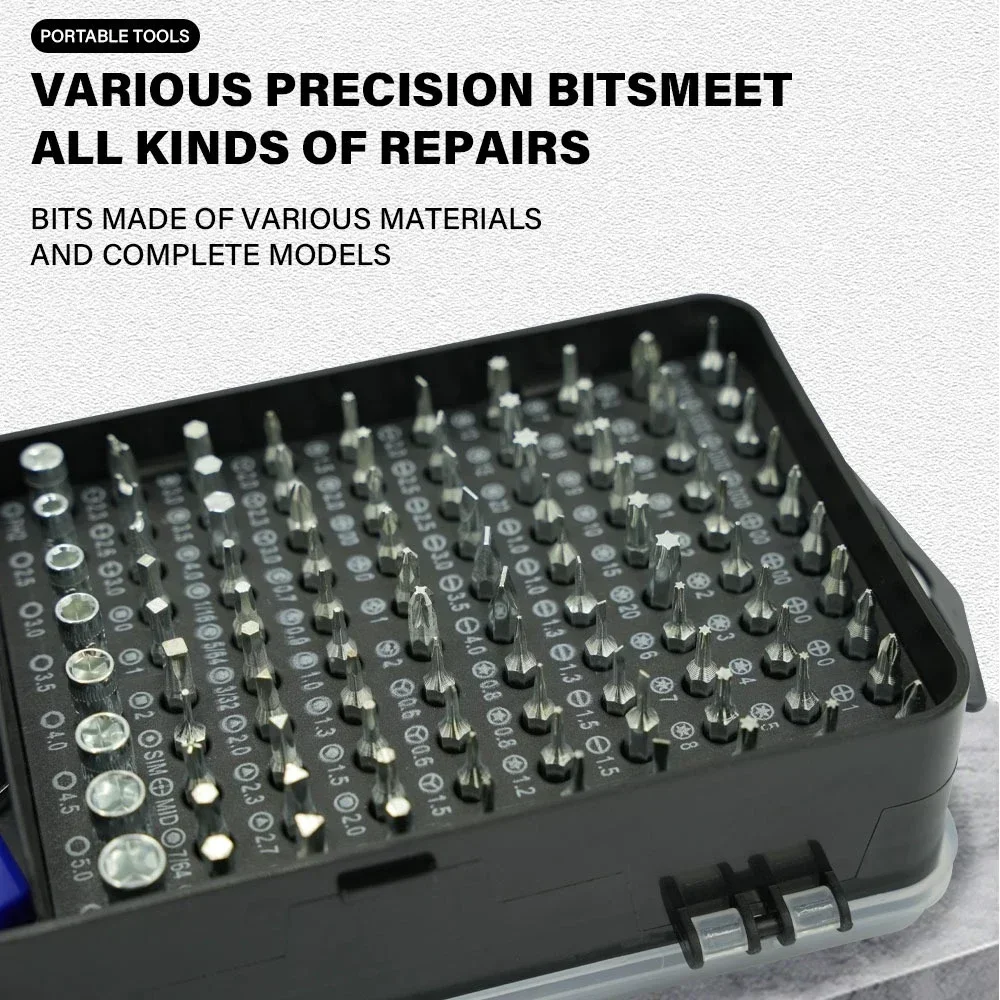 115 in 1 Magnetic Precision Screwdriver Set - Complete Repair Hand Tool Kit for Computer Laptop Phone and Electronic Devices