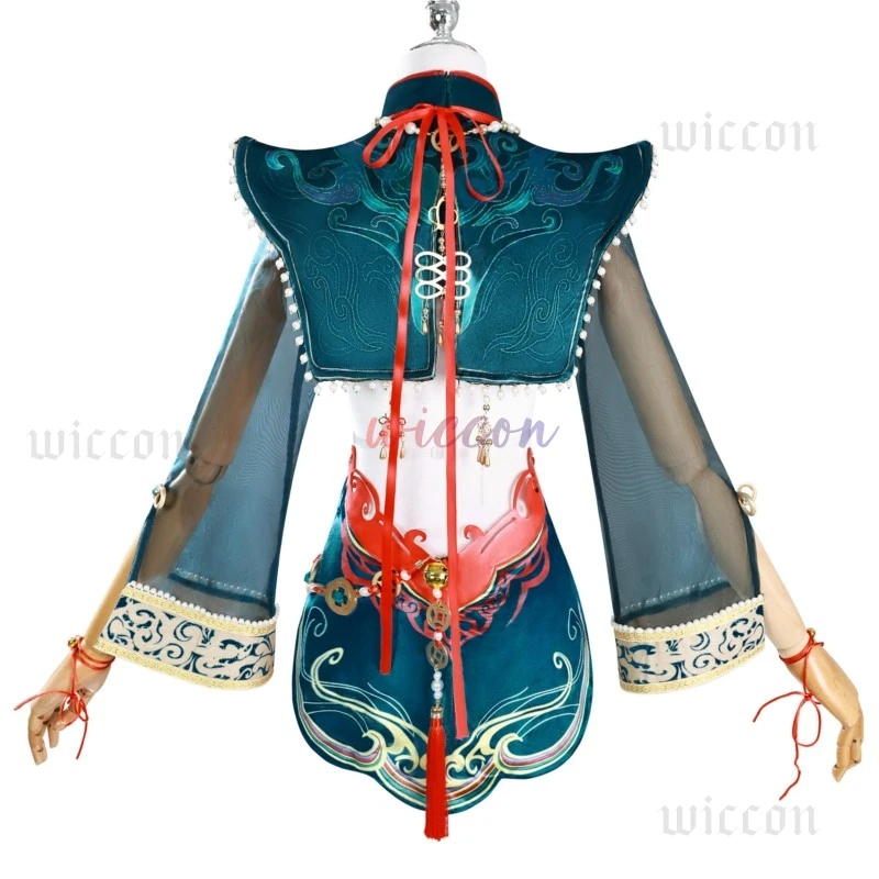 Game Naraka Bladepoint Cosplay Tessa Cute Little Zombie Skin Couture Cosplay Game Costume Wig Anime Halloween Party Suit